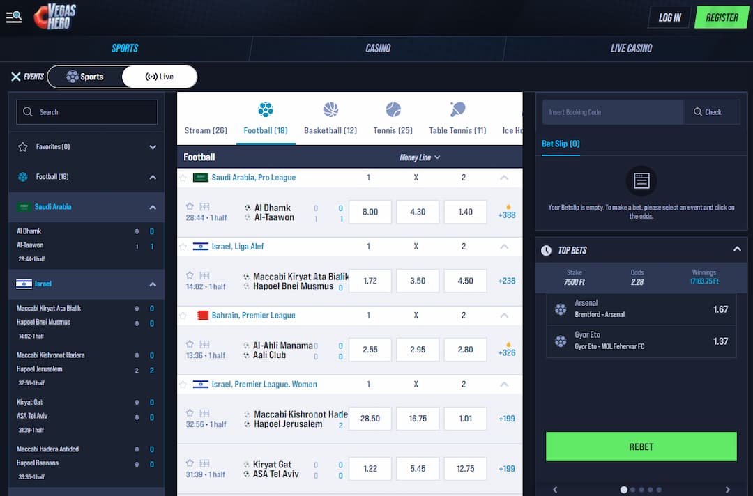 Vegas Hero Betting Site