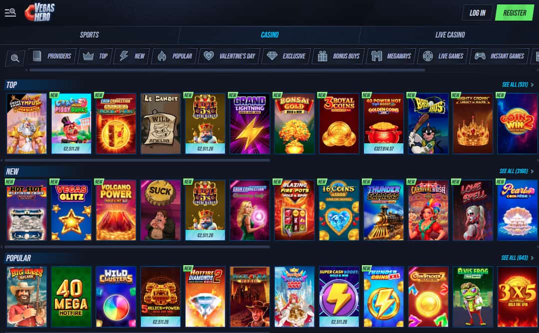 Vegas Hero Casino Review